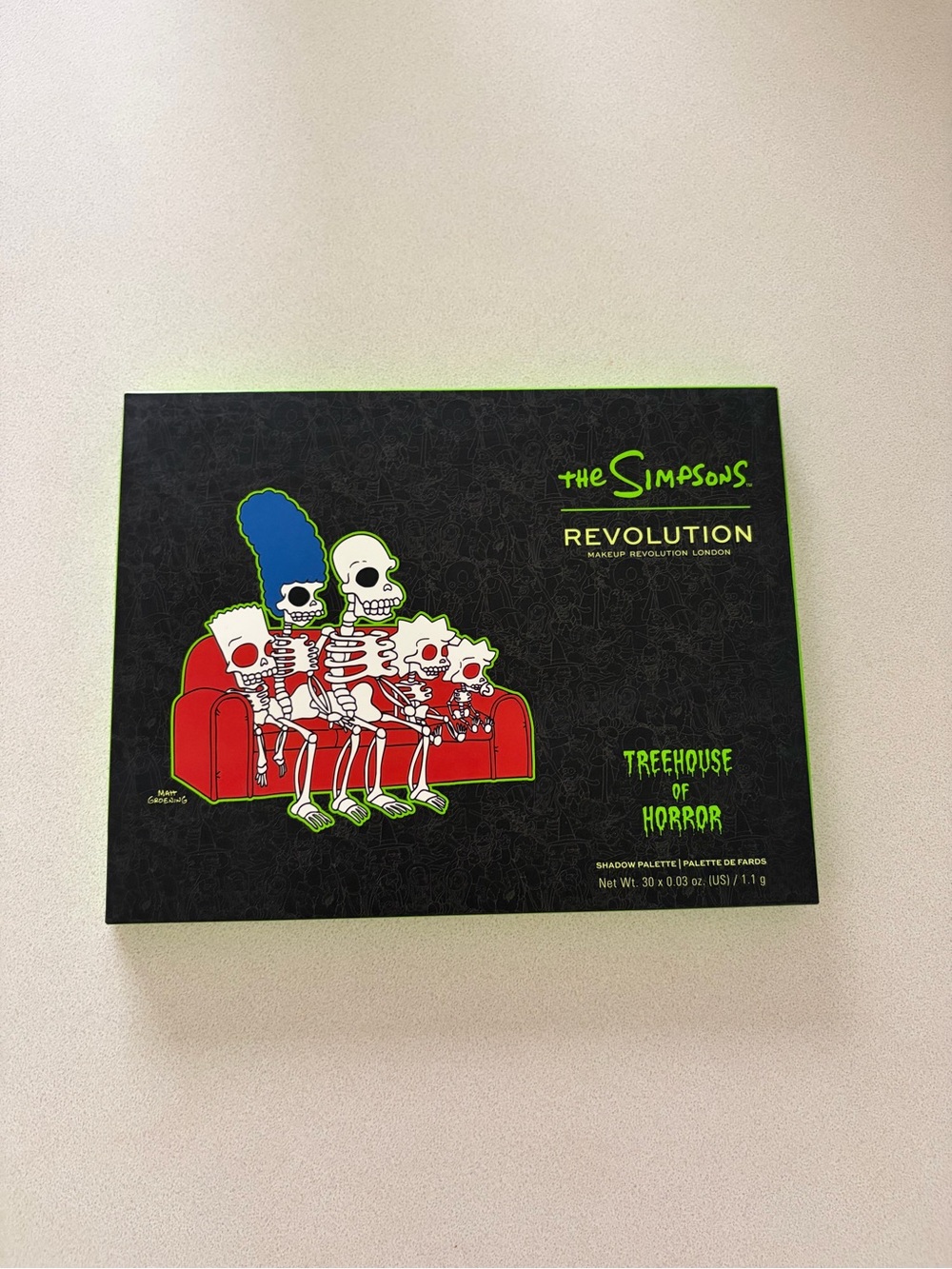 Revolution x The Simpsons Treehouse of Horror Eyeshadow Palette - Black/Red